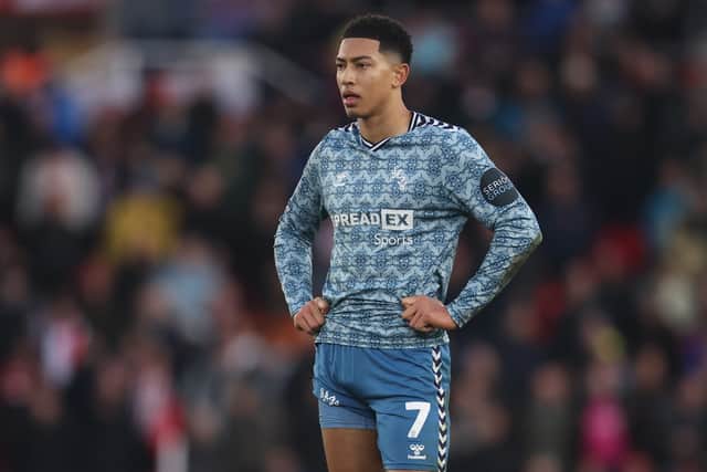 Jobe Bellingham of Sunderland during the Sky Bet Championship match between Stoke City FC and Sunderland AFC at Bet365 Stadium on December 29, 2024 in Stoke on Trent, England.