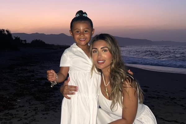 Sofia Alessia, 27, with her daughter Alya-Valentina, 4, after weight loss surgery.