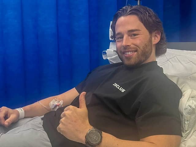 Niven Hopkins in hospital