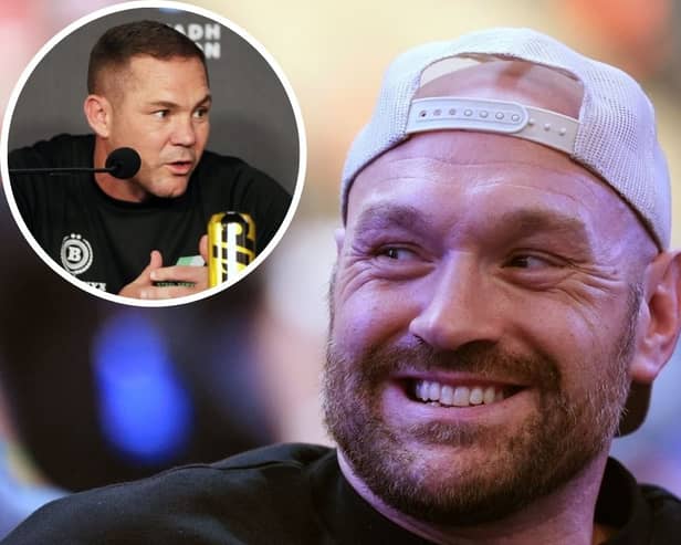 Tyson Fury's former trainer Jamie Moore (inset) explains what his ex client meant by the Dick Turpin comment. Credit: Getty & PA