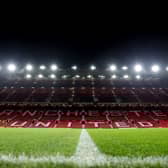 A general view inside the stadium ahead of the UEFA Europa League 2024/25 League Phase MD7 match between Manchester United and Rangers FC at Old Trafford 