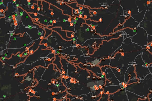 Live map shows areas of recent sewage spills in England.