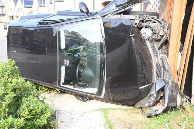 Omar Harris' Kia after the incident.