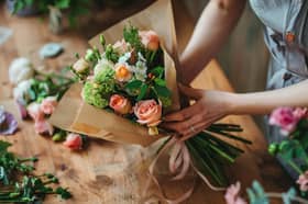 A florist at work 