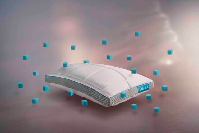 The Hybrid Pillow is filled with "Nanocubes"
