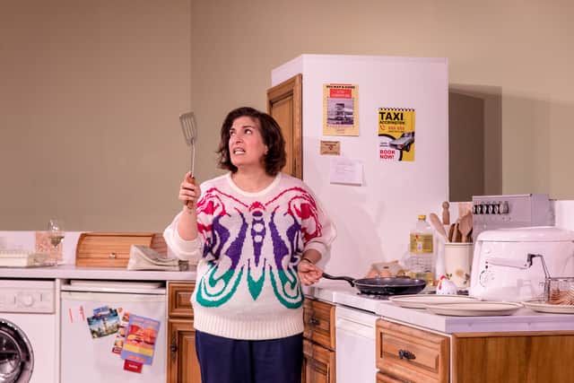 Mina cooks eggs and chips live on stage! Credit: Richard Davenport / The Other Richard