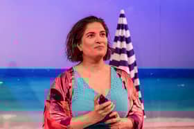 Mina Anwar plays Shirley Valentine in a one woman show currently enjoying a four week stay at the Octagon Theatre Bolton. Credit: Richard Davenport / The Other Richard