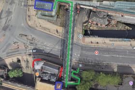Image shows Deansgate Pedestrain Flow