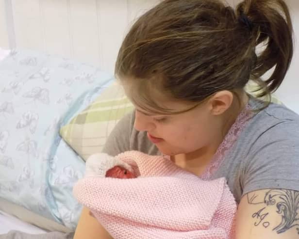Kay with Keira in her arms