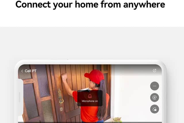 Images and alerts are piped to you through an app
