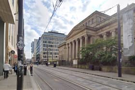 A girl was killed in a crash between a tram and a van in Manchester