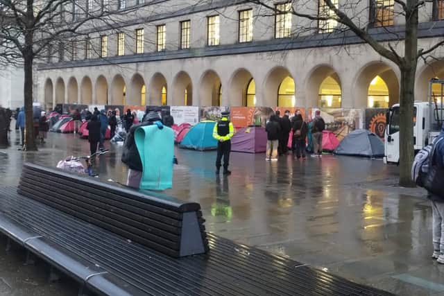 Staff from the Manchester City Council evicted dozens of tents at 6.45 this morning (February 26) after a court granted the authority a ‘possession order’ to retake the land