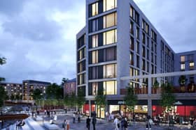 An artist's impression of what the Church Wharf, Bolton, development could look like