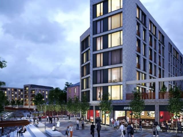 An artist's impression of what the Church Wharf, Bolton, development could look like