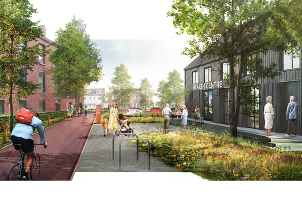 An artist's impression of plans for new homes in Heald Green East as part of a £100m masterplan