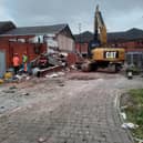The now-demolished Snipe Inn where the new town centre entrance will be