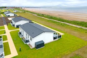 South Shore Holiday Park homes gazing out over the golden sands of Bridlington South Beach