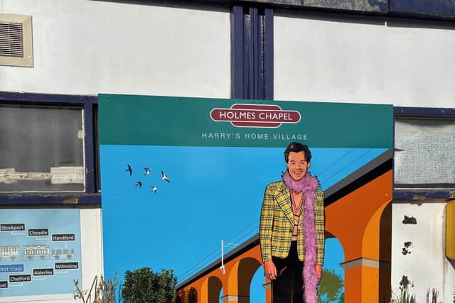 Holmes Chapel Station mural.