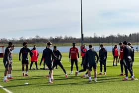 Manchester United train ahead of facing Real Sociedad