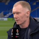 Paul Scholes was not happy with the costly mistake in Manchester United's draw
