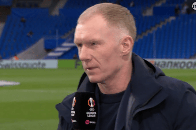 Paul Scholes was not happy with the costly mistake in Manchester United's draw