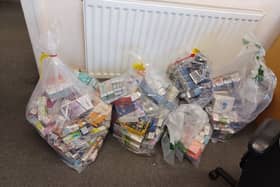 Seized goods taken from crackdown carried out by authorities in Tameside