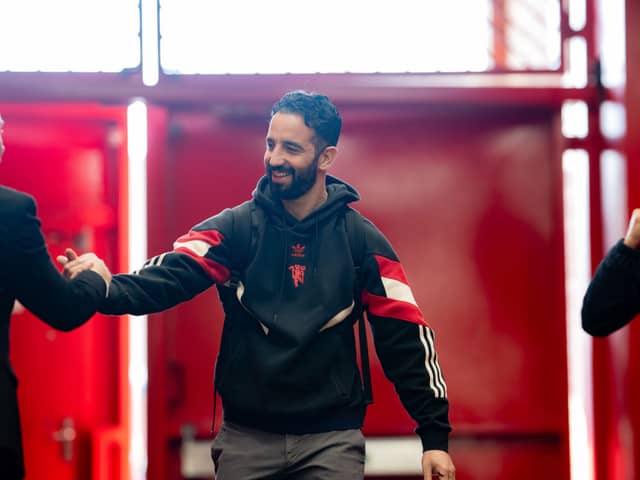 Ruben Amorim arrives at Old Trafford ahead of Manchester United's clash with Arsenal