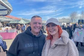 Martin Smith and Kelly Hay enjoy a trip to Bury Market