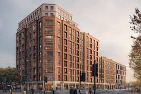 An artist's impression of the new block to replace Riley's Snooker Club