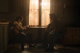 Bella Ramsey and Pedro Pascal as Ellie and Joel in The Last of Us season two trailer. 