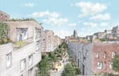 How the 1km-long 'play street spine' will look in Holt Town if redevelopment is approved