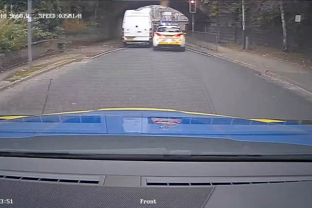 Thomas Howard failed to negotiate a narrow bridge in Ramsbottom during a police chase