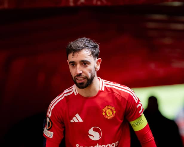 Bruno Fernandes netted a hat-trick as Manchester United beat Real Sociedad