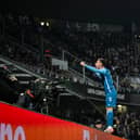 Antony of Real Betis celebrates scoring his team's third goal during the UEFA Conference League 2024/25 Round of 16 Second Leg match between Vitoria SC and Real Betis Balompie at Estadio D. Afonso Henriques on March 13, 2025 in Guimaraes, Portugal. 
