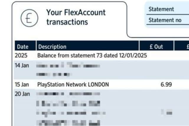 The bank transaction that put Emma into an overdraft.