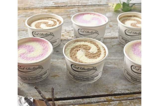 Cool Delight chocolate and vanilla mousse, and strawberry and vanilla mousse, in which listeria was discovered during routine hospital testing March 2025