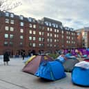 The Albert Square homeless camp on March 19, when the LDRS counted around 42 tents