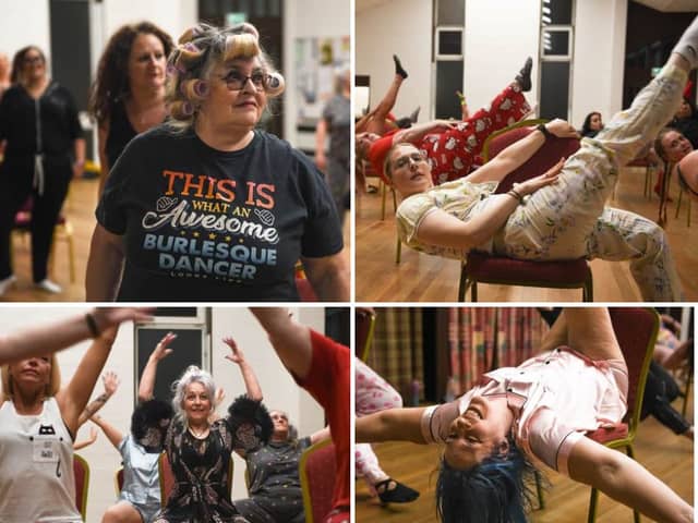 Chair burlesque dancers hold midnight burlesque-athon in their pyjamas