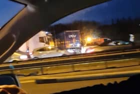Emergency services rushed to the scene on the anti-clockwise M60 in Salford at around 7pm, shutting the motorway in both directions.