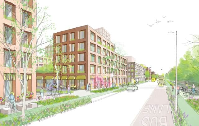 A new image of how Strangeways might look after the redevelopment planned by Manchester and Salford councils