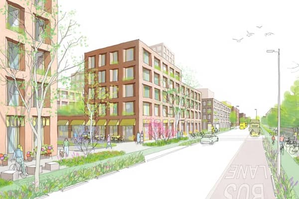 A new image of how Strangeways might look after the redevelopment planned by Manchester and Salford councils