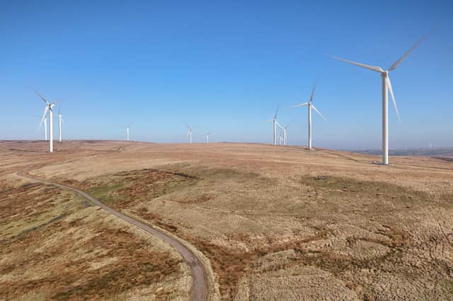 An artist's impression of how the new windfarm might look