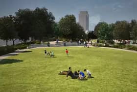 Jubilee Park will cover the Tommyfield indoor market, which is due to be demolished later this year, and the former Rock Street car park. 