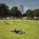 Jubilee Park will cover the Tommyfield indoor market, which is due to be demolished later this year, and the former Rock Street car park. 