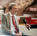 Co-owner Sir Jim Ratcliffe of Manchester United speaks at a launch event to announce Manchester United's plans to build a new world class stadium in Manchester on March 11, 2025 in London, England