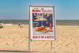 Frank’s RedHot x Harry Ramsden's beach photo