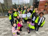  Children from Edgeley schools take part in the project at the Interchange launch in March 2024  