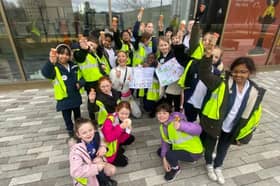   Children from Edgeley schools take part in the project at the Interchange launch in March 2024  