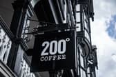 200 Degrees coffee sign