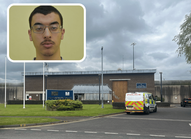 Hashem Abedi attacked three prison officers at HMP Frankland.